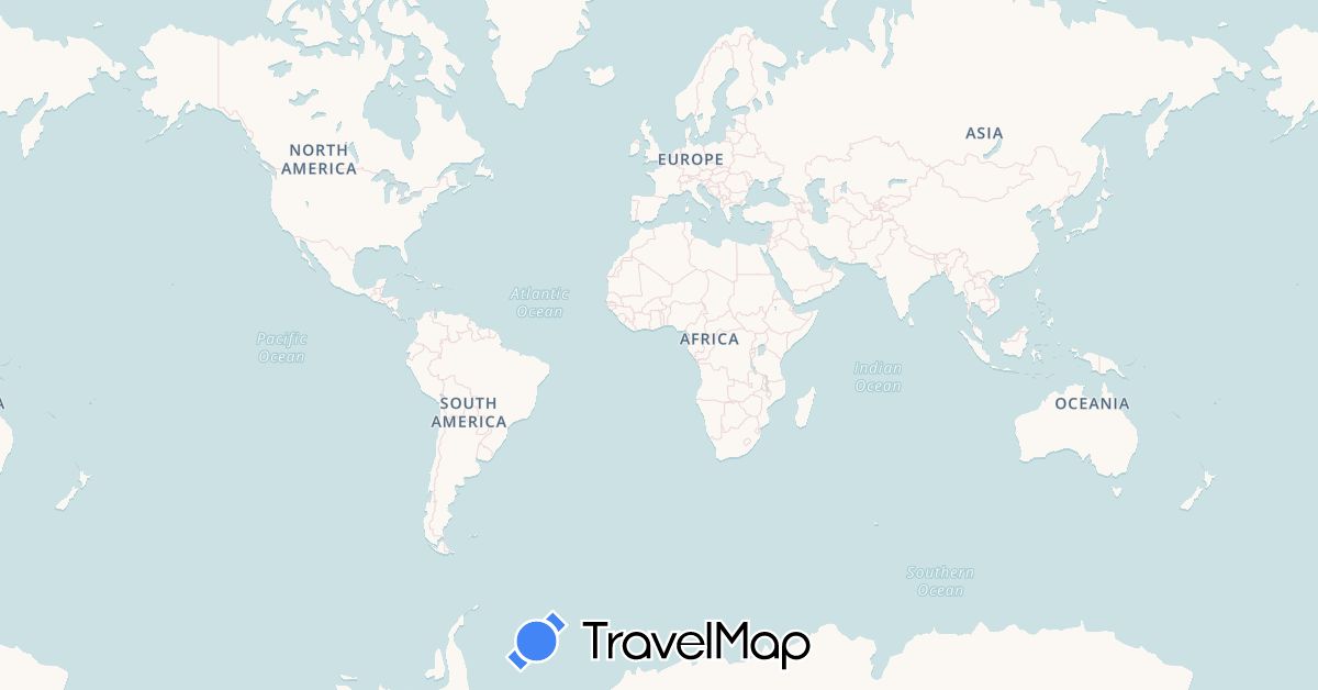 TravelMap itinerary: driving in Tanzania (Africa)